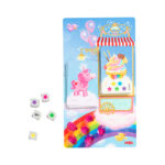 imagen del tablero fichas y cartas de Unicornio Destello Haba Juego de Dados