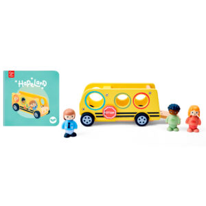 imagen de portada del Autobús escolar Hape Set de vehículo con figuras