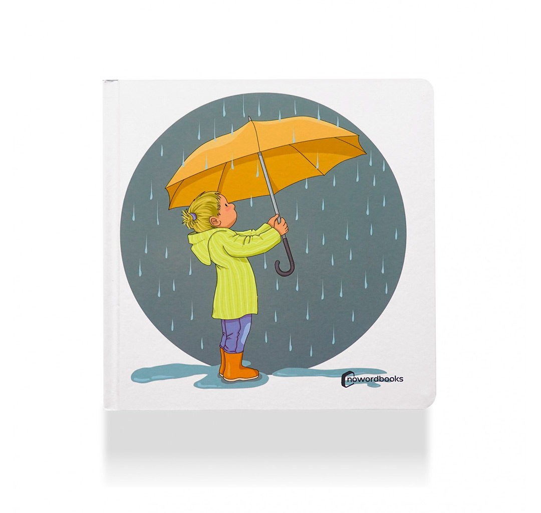 Un día de lluvia, cuento ilustrado infantil imagen de portada de Un día de lluvia, cuento ilustrado infantil
