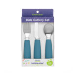 imagen del packaging del Set de cubiertos Kiddikutter Azul