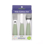 imagen del packaging del Set de cubiertos Kiddikutter Verde