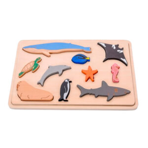 imagen de portada del Puzzle encajable de madera Animales del Mar de Tickit