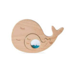 imagen sobre fondo blanco del Puzzle sensorial Ballena de Petit Boum