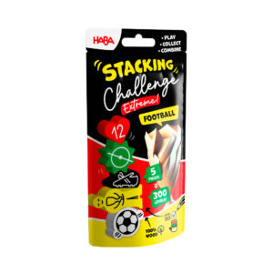 imagen del packaging del Juego de equilibrio Fútbol Stacking Challenge Haba