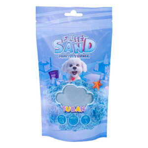 imagen del packaging de la Arena kinética Fluffy Sand Azul 90 gramos