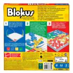 imagen de la parte trasera de la caja de Blokus juego de estrategia de Mattel