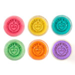 imagen de los botes de Plastilina con Purpurina 6 botes de colores de 125gr