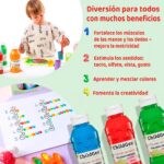 imagen de los beneficios de usar Pintura de dedos fluorescente set de 3 botes de 350ml