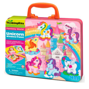 Imagen de portada de Unicornios de vinilo transparente para pintar