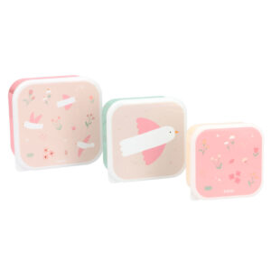 imagen de portada de las 3 cajas de almuerzo Tutete colección Blossom Birds