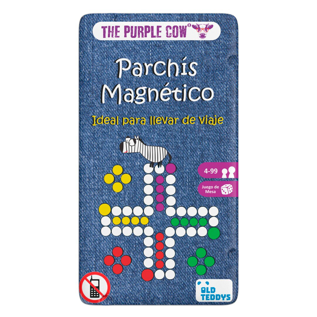 Juego de bolsillo magnético en lata de metal Parchís imagen de portada de Juego de bolsillo magnético en lata de metal Parchís