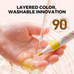imagen de unas manos lavando de los Rotuladores superponibles lavables Jarmelo 12 colores