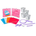 imagen del contenido del Kit para hacer velas de Unicornio en 3D