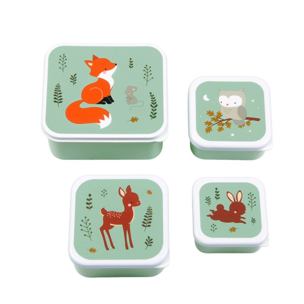 4 cajas de almuerzo Zorro A Little Lovely Company Imagen principal de 4 cajas de almuerzo Zorro A Little Lovely Company