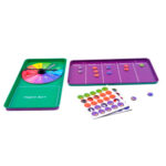 Imagen de la caja abierta de Juego de bolsillo magnético en lata de metal Lettergories