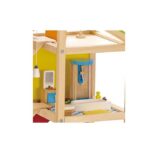 Gran casa de muñecas de madera amueblada - Imagen 3