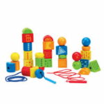 Juego de formas de madera para ensartar