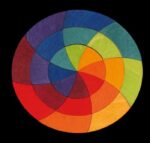 Forma circular creada a partir de las piezas del puzzle magnético Goethe