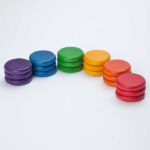 Monedas de madera 6 colores - Imagen 4